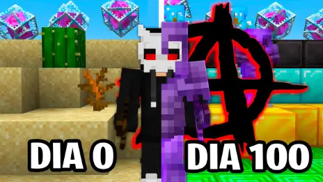 EU PASSEI 100 DIAS EM UM SERVIDOR ANÁRQUICO DE MINECRAFT - O FILME